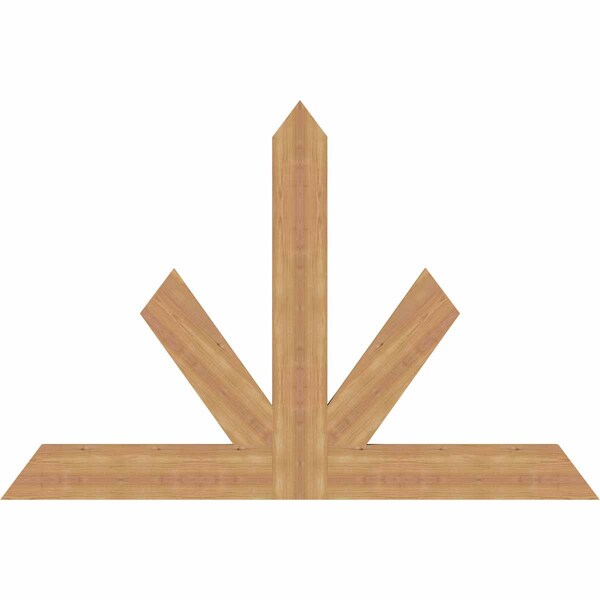 Ekena Millwork Saratoga Timber Gable Bracket, Western Red Cedar, 60"W x 40"H x 1 1/2"D x 5 1/2"F, 16/12 Pitch GBW060X40X0206SAR00SWR - main